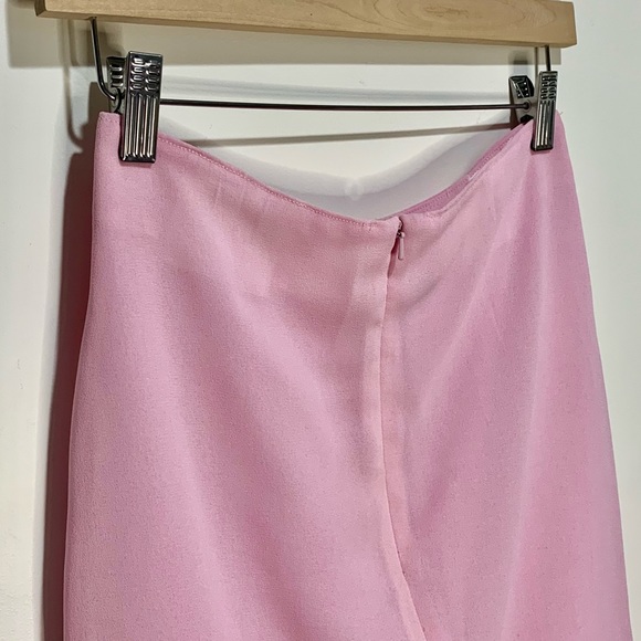 Blush Pink High Waist Above the Knee Straight Skirt - Picture 2 of 2